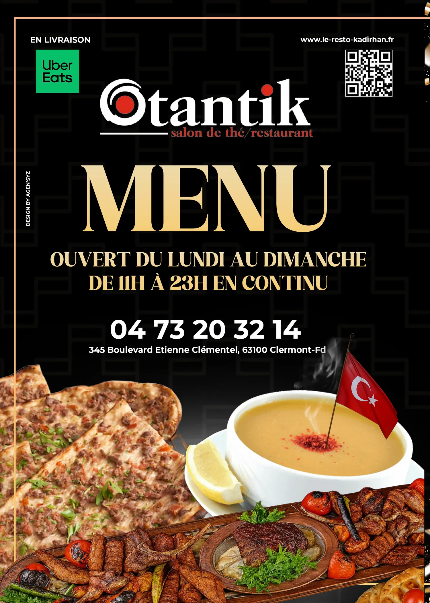 Le Resto Kadirhan, carte du restaurant, page 1 sur 24