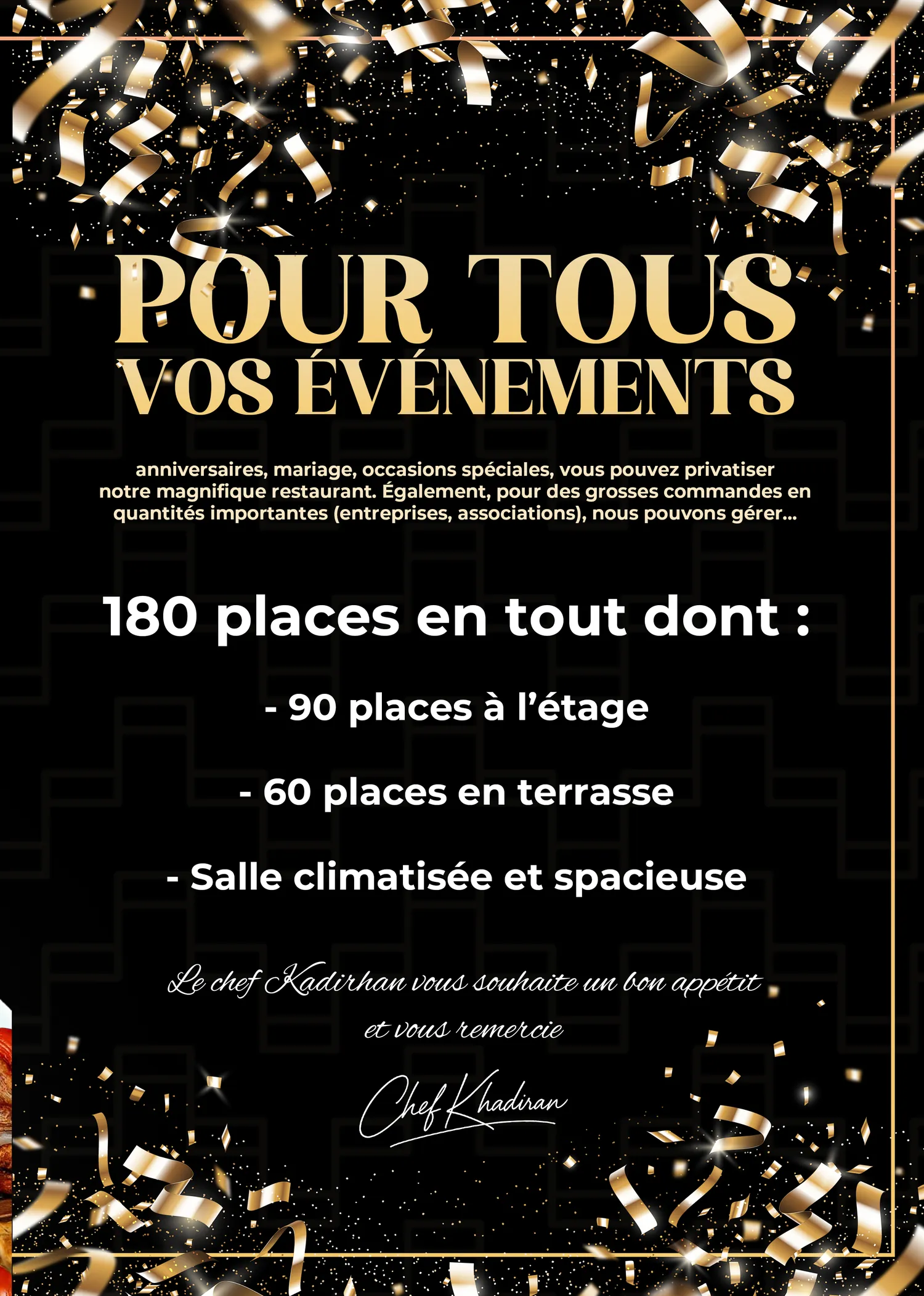 Le Resto Kadirhan, carte du restaurant, page 2 sur 24