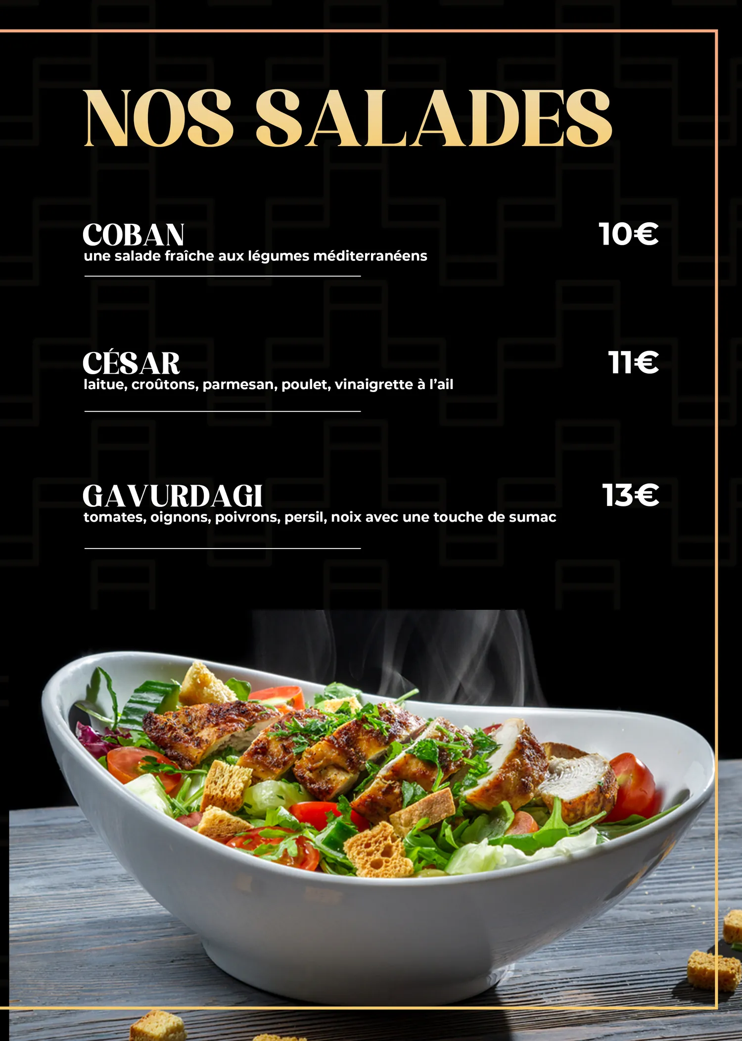 Le Resto Kadirhan, carte du restaurant, page 3 sur 24